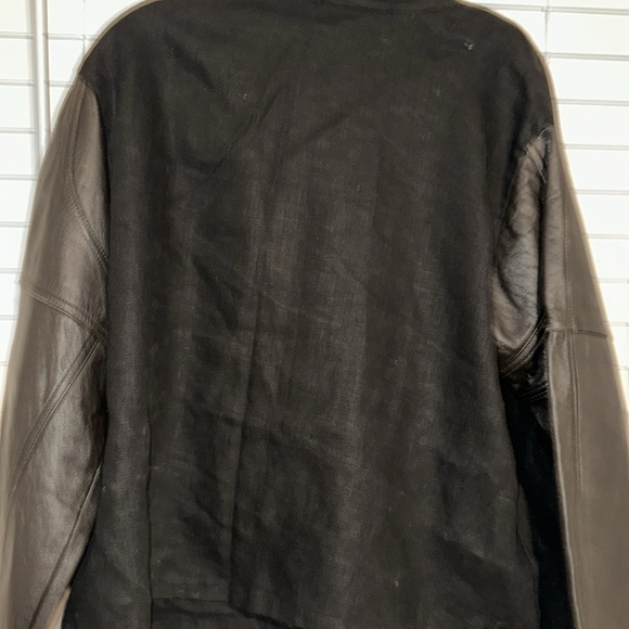 Artists and Revolutionaries Linen & Leather Jacket, Black - Picture 7 of 16